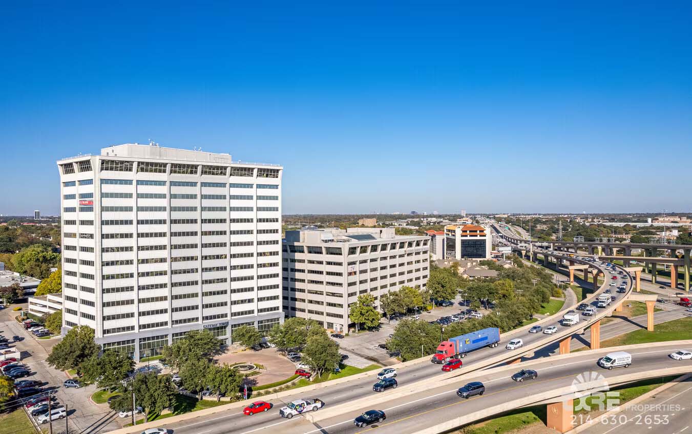 Aerial view of 8131 Lyndon B Johnson Fwy in Dallas, TX