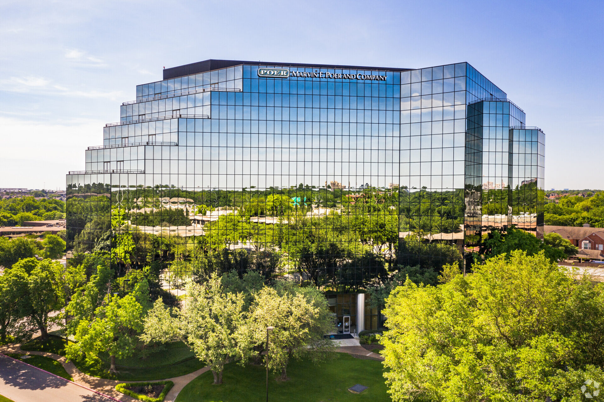 Aerial view of 1111 W. Mockingbird Ln.